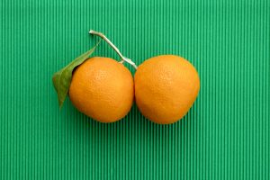 Oranges highlighting the testicles