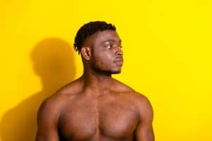 Image of a man's torso, highlighting musculature